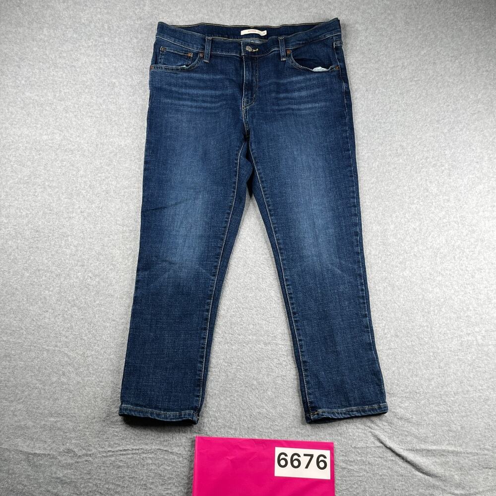 Levis Jeans Boyfriend Blue Casual Size 32 Dark Wash Casual Womens